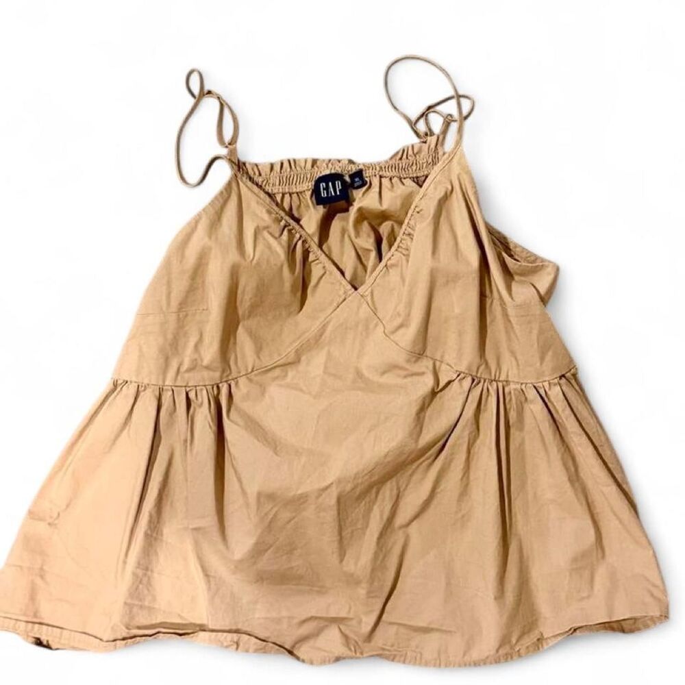 Gap Women's Tan and Gold Blouse